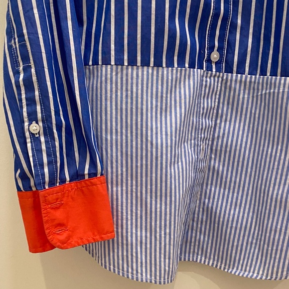 GAP Colourblock Stripe π― Cotton Fitted Button Down Shirt - Picture 6 of 13